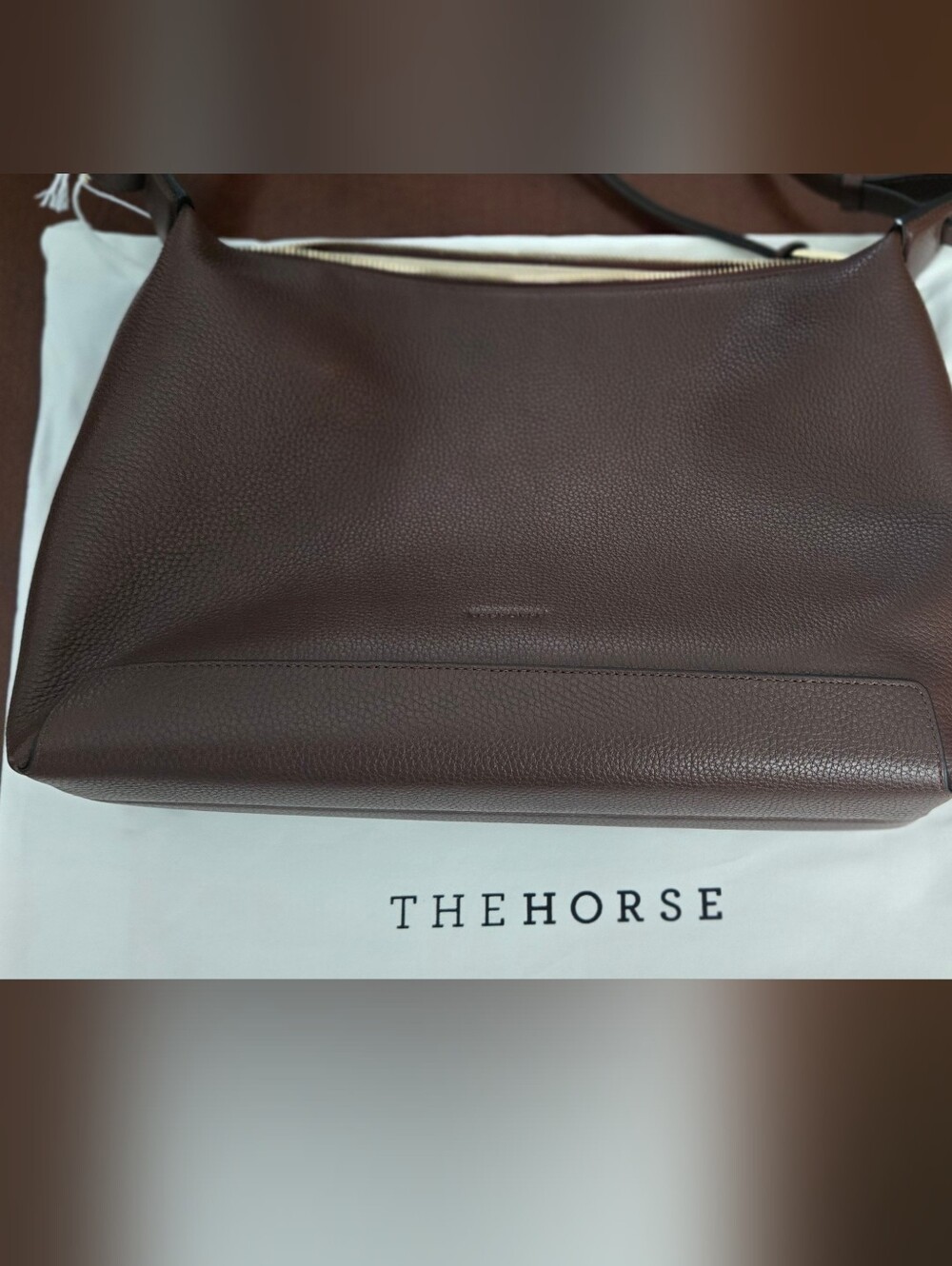 The Horse Brown Pebbled Leather. LOU BAG